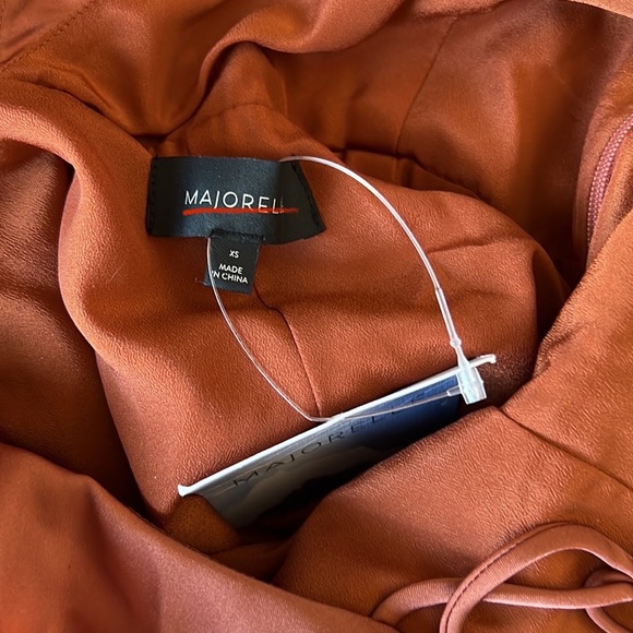 MAJORELLE Nelly Mini Dress in Terracotta Brown XS - Picture 13 of 14